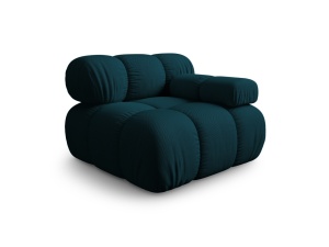 Canapea modulara albastru navy din textil pentru 1 persoana Bellis Right 3D Micadoni