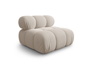 Canapea modulara bej deschis din textil pentru 1 persoana Bellis Middle 3D Micadoni