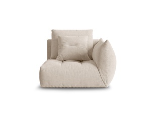 Canapea modulara bej deschis din textil pentru 1 persoana Bloom Wind Right Micadoni
