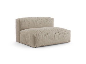 Canapea modulara bej deschis din textil pentru 1 persoana Martina 132 XL Micadoni