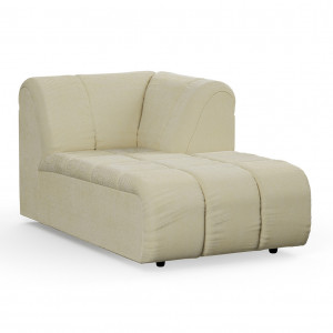Canapea modulara bej din textil 158 cm Wave Right Divan HKliving