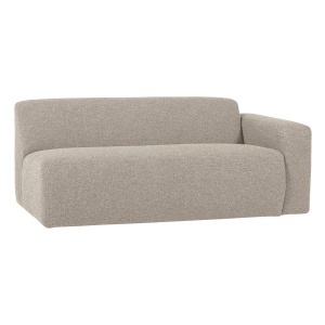 Canapea modulara bej din textil pentru 2 persoane Mojo Boucle Right Woood