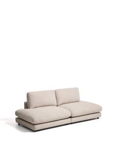 Canapea modulara bej din textil pentru 3 persoane Gala Microboucle Kave Home
