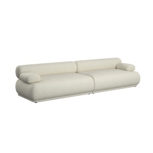 Canapea modulara bej din textil pentru 3 persoane Rembrandt Zuiver