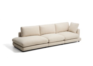 Canapea modulara bej din textil pentru 4 persoane Gala Chenille Right Kave Home