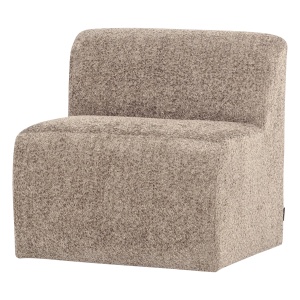 Canapea modulara bej nisipiu din textil 84 cm Mojo Center Chenille Woood