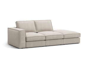 Canapea modulara bej nisipiu din textil pentru 3 persoane Pola Right Micadoni