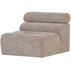 Canapea modulara crem din textil 113 cm Novi Middle Woood
