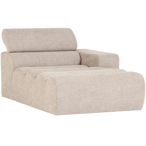 Canapea modulara crem din textil 173 cm Novi Boucle Right Woood