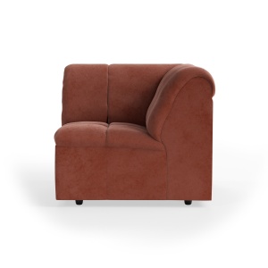 Canapea modulara crem magnolie din catifea 98 cm Wave Royal Corner HKliving