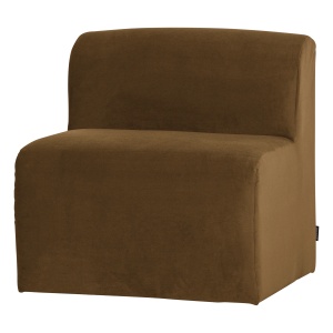 Canapea modulara galben miere din catifea 84 cm Mojo Center Woood