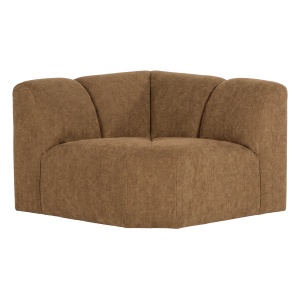 Canapea modulara galben miere din textil 105 cm Mojo Woolly Corner