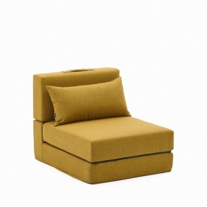 Canapea modulara galben mustar din textil 89 cm Arty Kave Home