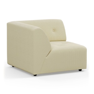 Canapea modulara galbena din textil 94 cm Vint Corduroy Left HKliving