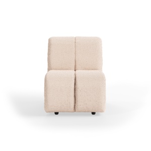 Canapea modulara grej din textil 98 cm Wave Boucle Middle Small HKliving