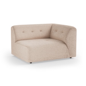 Canapea modulara grej din textil pentru 1.5 persoane Vint Right Boucle HKliving