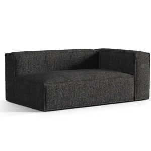 Canapea modulara gri antracit din textil pentru 3 persoane Nuria Right Boucle Micadoni