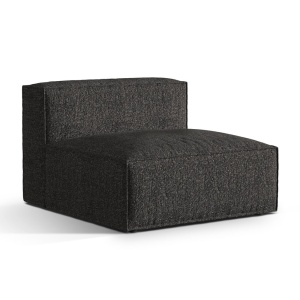 Canapea modulara gri antrancit din textil pentru 1 persoana Nuria Boucle Micadoni