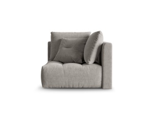 Canapea modulara gri deschis din textil pentru 1 persoana Bloom Wind Center Micadoni