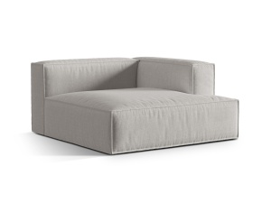 Canapea modulara gri deschis din textil pentru 1 persoana Nuria Right Structural Micadoni