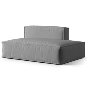 Canapea modulara gri din catifea pentru 3 persoane Nuria R Parisian Micadoni