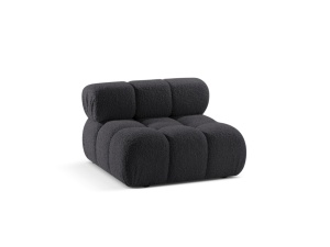 Canapea modulara gri grafit din textil pentru 1 persoana Bellis Boucle Middle Micadoni