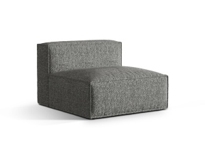 Canapea modulara gri grafit din textil pentru 1 persoana Nuria Boucle Micadoni
