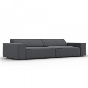 Canapea modulara gri inchis din textil pentru 4 persoane Jodie Micadoni