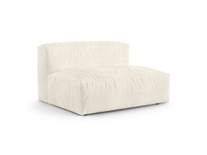 Canapea modulara ivorie din textil pentru 1 persoana Martina Monet Boucle 120 Micadoni