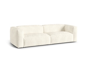 Canapea modulara ivorie din textil pentru 3 persoane Martina 240 Boucle Micadoni