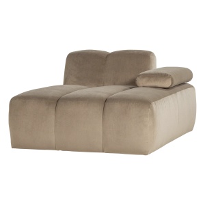 Canapea modulara kaki din catifea 162 cm Mojo Right Woood