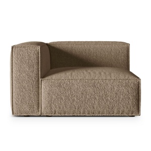 Canapea modulara maro cappuccino din textil pentru 1 persoana Nuria Left Monpea Micadoni