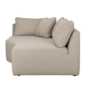 Canapea modulara maro cappuccino din textil pentru 1 persoana Prosper Right Zuiver
