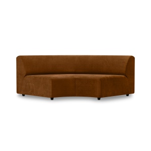 Canapea modulara maro caramel din catifea 208 cm Jax Element Round HKliving