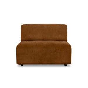 Canapea modulara maro caramel din catifea 94 cm Jax Middle HKliving