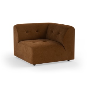 Canapea modulara maro caramel din catifea 94 cm Vint Right HKliving