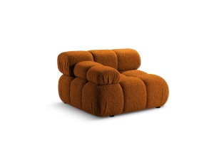 Canapea modulara maro caramiziu din textil pentru 1 persoana Bellis Boucle Left Micadoni