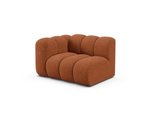Canapea modulara maro caramiziu din textil pentru 1 persoana Lupine Chenille Left Micadoni