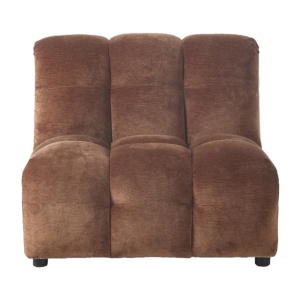 Canapea modulara maro coniac din catifea 102 cm Hackman Dutchbone