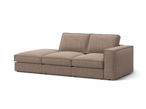 Canapea modulara maro deschis din textil pentru 3 persoane Pola Left Micadoni