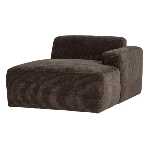 Canapea modulara maro din textil 112 cm Mojo Rib Longue Woood