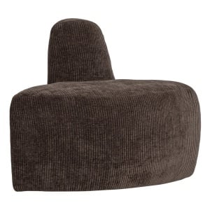 Canapea modulara maro din textil 76 cm Mojo Rib Corner Woood