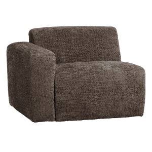 Canapea modulara maro din textil pentru 1 persoana Mojo 105 Wooly Left Woood