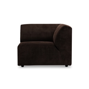 Canapea modulara maro espresso din catifea 94 cm Jax Right HKliving