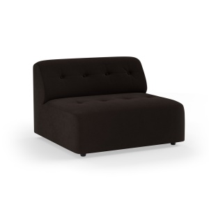 Canapea modulara maro espresso din catifea pentru 1.5 persoane Vint Middle HKliving