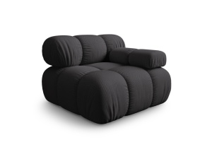 Canapea modulara maro espresso din textil pentru 1 persoana Bellis Right 3D Micadoni