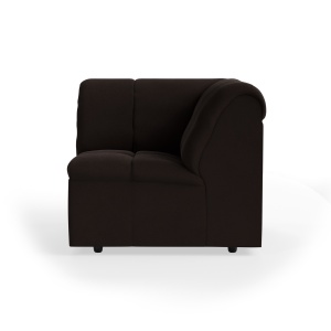 Canapea modulara maro expresso din catifea 98 cm Wave Royal Corner HKliving