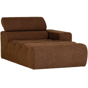 Canapea modulara maro mocha din textil 173 cm Novi Boucle Right Woood