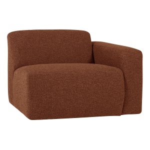 Canapea modulara maro ruginiu din textil pentru 1 persoana Mojo Boucle Right Woood