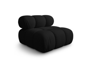Canapea modulara neagra din textil pentru 1 persoana Bellis Middle 3D Micadoni
